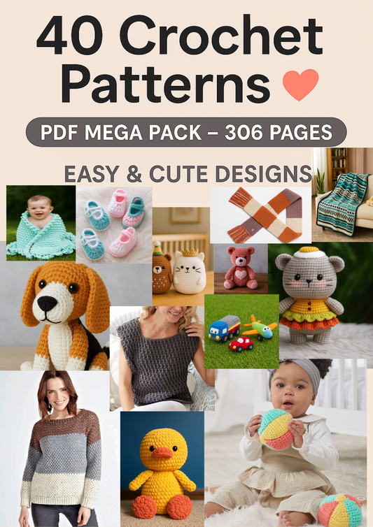 40 Crochet Patterns Mega Pack (PDF)